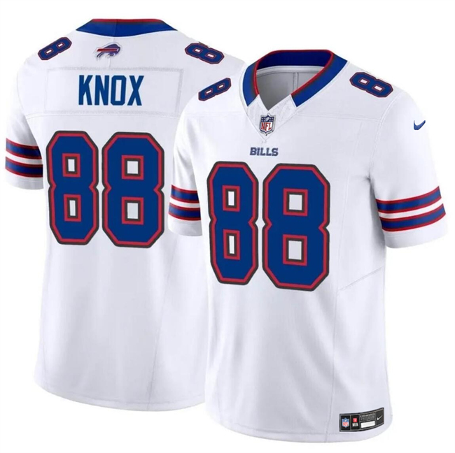 Men's Buffalo Bills #88 Dawson Knox White 2024 F.U.S.E. Vapor Untouchable Limited Football Stitched Jersey